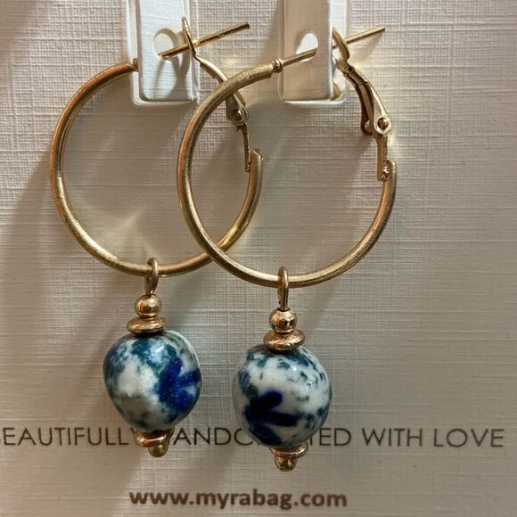 Blue Droplet earrings‎ - Picture 2 of 2
